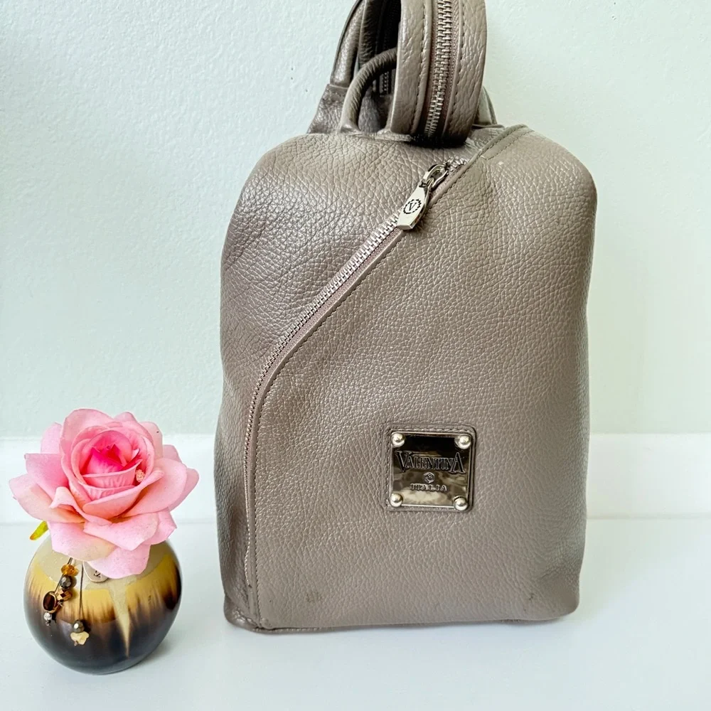 VALENTINA MULTIFUNCTIONAL TAUPE BACKPACK SLING BAG